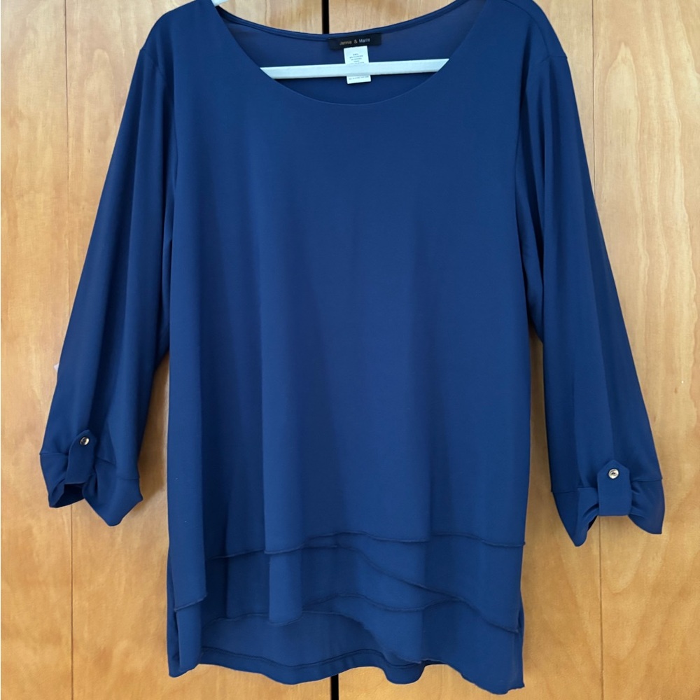 Chic Blue Women's Blouse